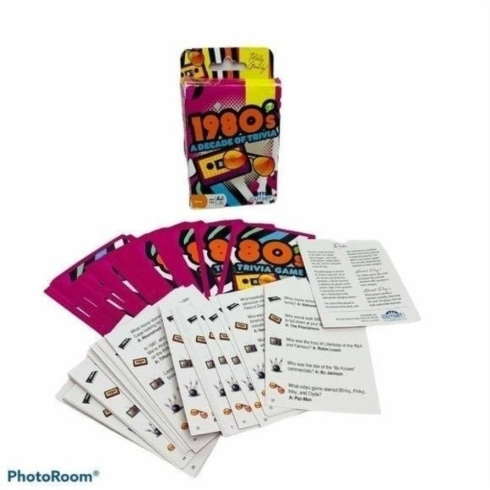 1980s A Decade Of Trivia Party Card Game Movies Music TV Sports Culture Outset